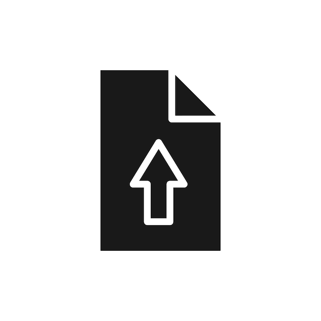 Icono de línea de carga de archivo aislado en fondo blanco