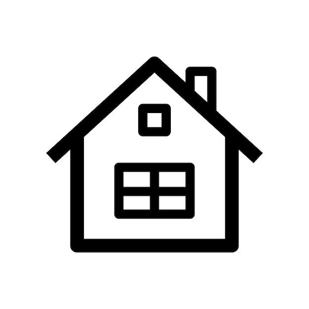 Icono de línea de casa Casa con tubería en el estilo de contorno Silueta vectorial de edificio aislado en blanco