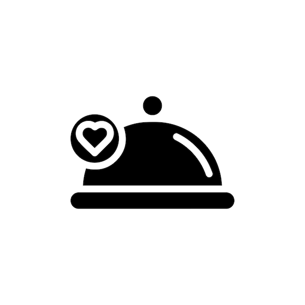 Icono de la línea de la cena de bodas aislado en fondo blanco