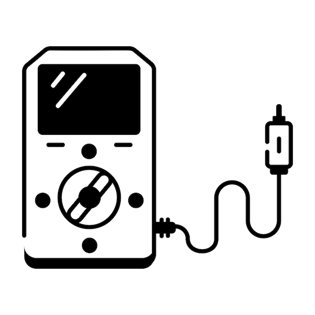 Icono de línea de componentes de hardware