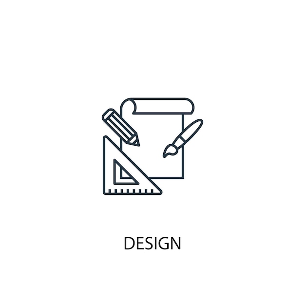 icono de línea de concepto de diseño. Ilustración de elemento simple. diseño de símbolo de esquema de concepto de diseño. Se puede utilizar para UI / UX web y móvil