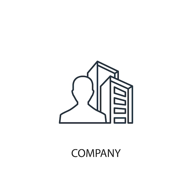 Icono de línea de concepto de empresa. ilustración de elemento simple. diseño de símbolo de esquema de concepto de empresa. se puede utilizar para ui / ux web y móvil