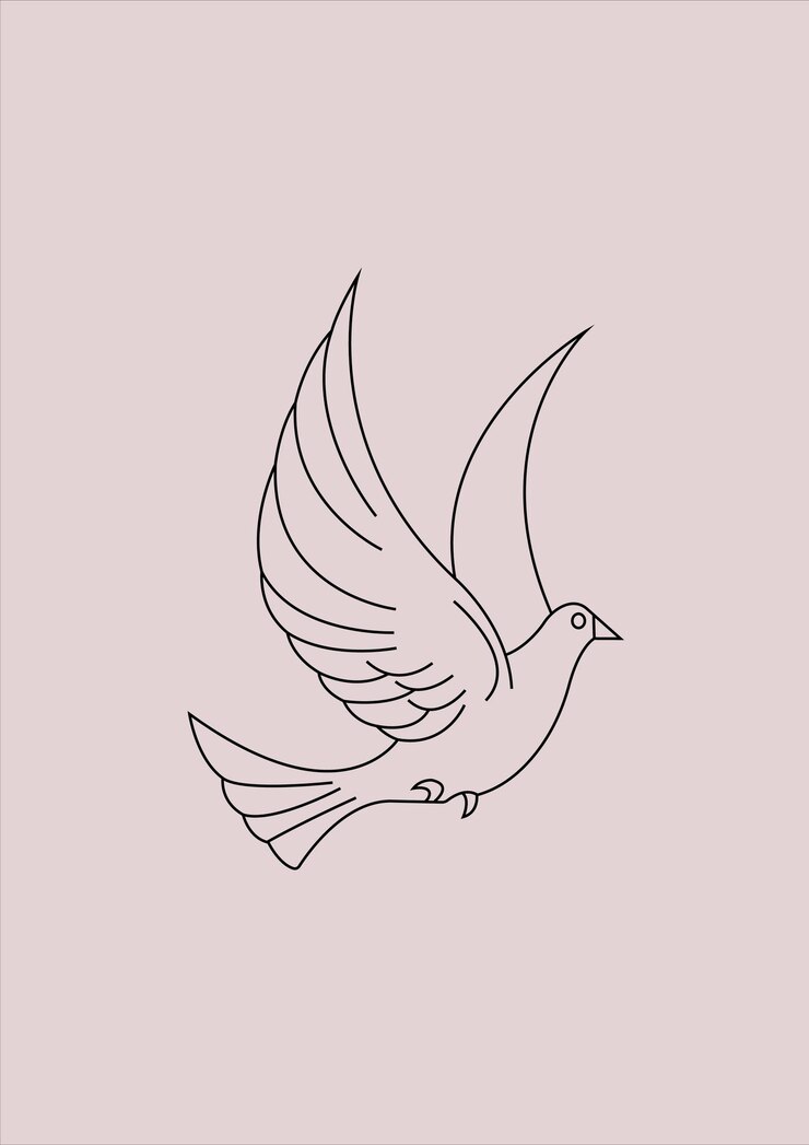 icono de línea de concepto de pájaros de amor Ilustración de elemento simple diseño de símbolo de contorno de concepto de aves de amor
