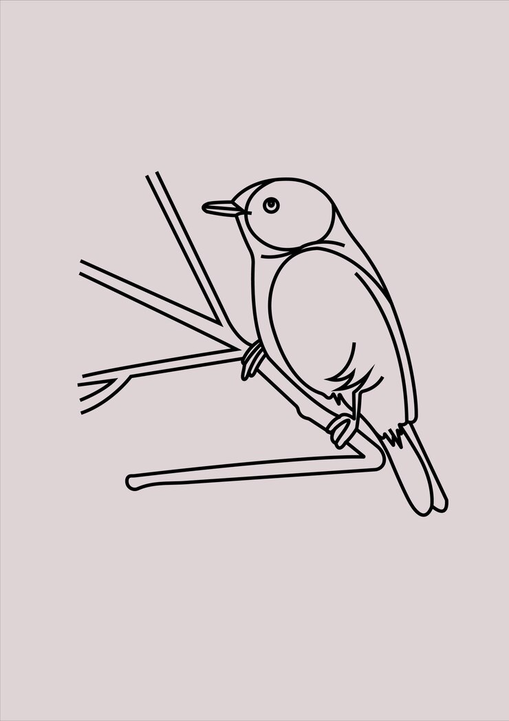 icono de línea de concepto de pájaros de amor Ilustración de elemento simple diseño de símbolo de contorno de concepto de aves de amor