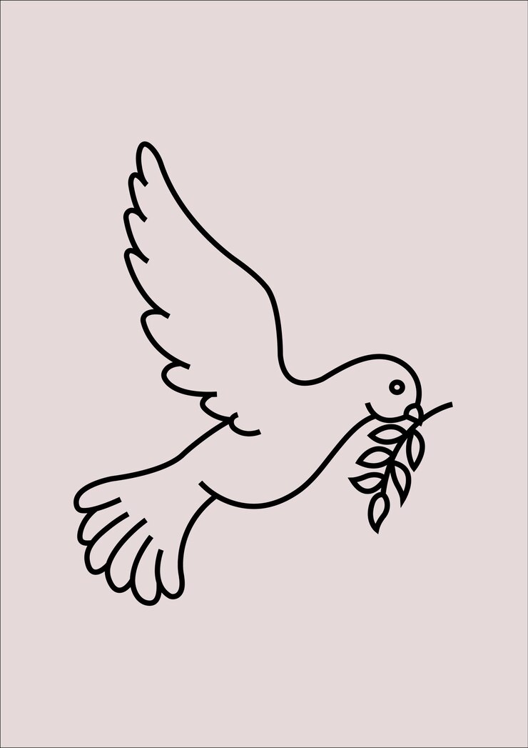 icono de línea de concepto de pájaros de amor Ilustración de elemento simple diseño de símbolo de contorno de concepto de aves de amor