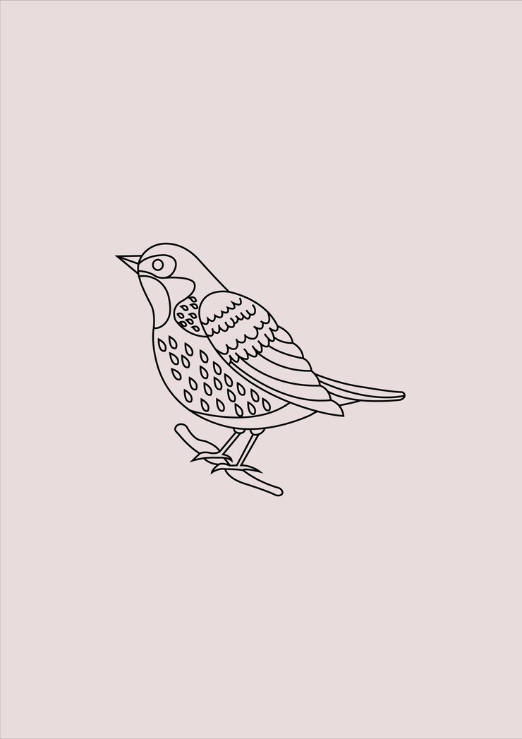 icono de línea de concepto de pájaros de amor Ilustración de elemento simple diseño de símbolo de contorno de concepto de aves de amor