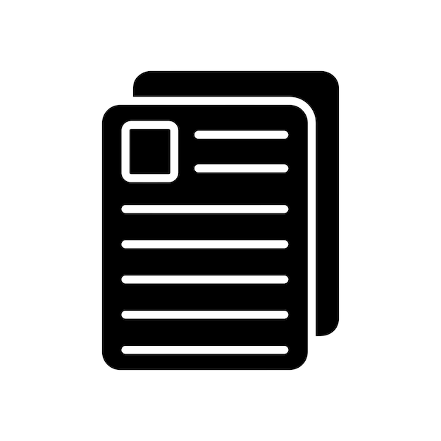 Ícono de línea de contenido aislado en fondo blanco