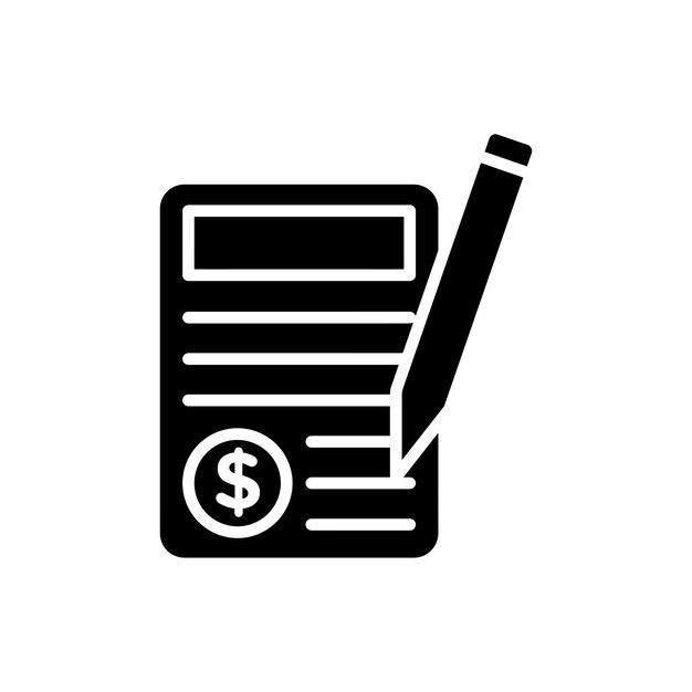 Ícono de línea de contrato aislado en fondo blanco