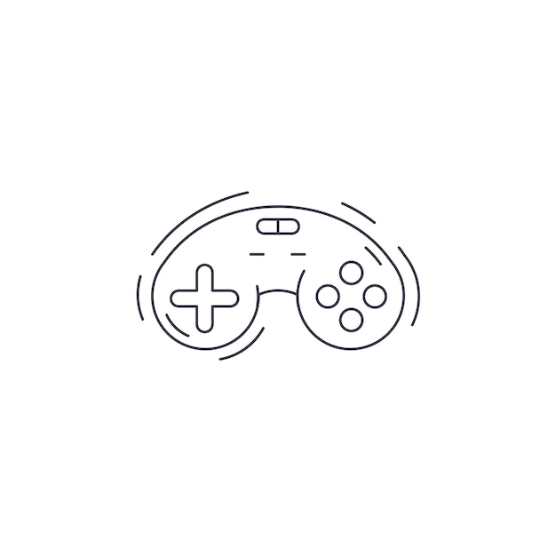 icono de línea de controlador de juego icono de línea de joystick icono de línea delgada de gamepad