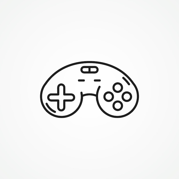 Icono de línea de controlador de juego Icono de línea de joystick Icono de línea de gamepad