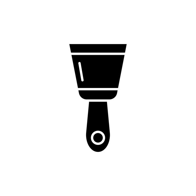 Icono de línea de cuchillo de putty aislado en fondo blanco