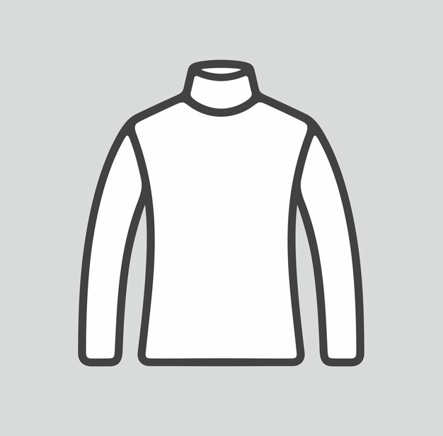 Icono de la línea de cuello alto femenino en un fondo Ilustración vectorial
