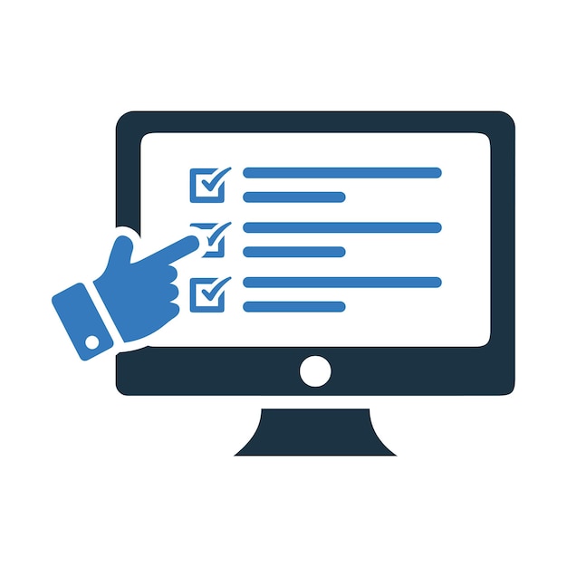 Icono en línea del cuestionario de examen Ilustración vectorial editable simple