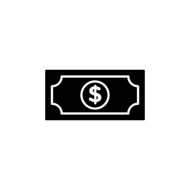 Icono de línea de dinero aislado sobre fondo blanco