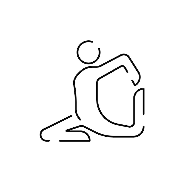Icono de línea de ejercicio de yoga Vector yoga plantea meditación
