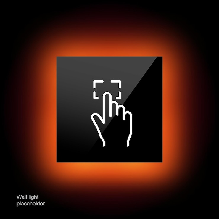 Vector icono de línea de escáner de huellas dactilares escaneo de escaneo dedo índice mano verificación de identidad de usuario reconocer id confirmar concepto biométrico glassmorphism icono de línea vectorial para negocios y publicidad