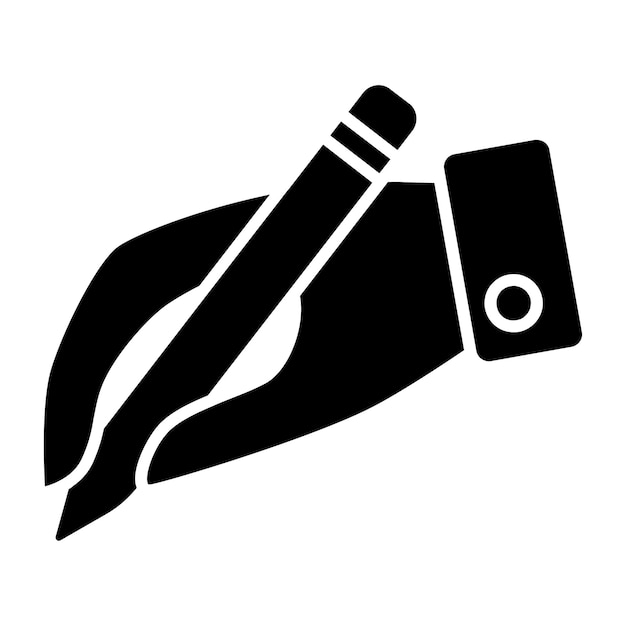 Icono de línea de escritura Con lápiz de mano dibuja una nota dibuja un boceto escribe un documento crea un mensaje escriba un guión educación tarea de casa creatividad aprendizaje autor editor redacción anotación