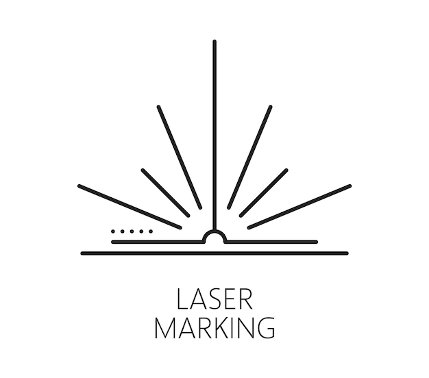 Icono de la línea de fabricación de equipos de marcado láser