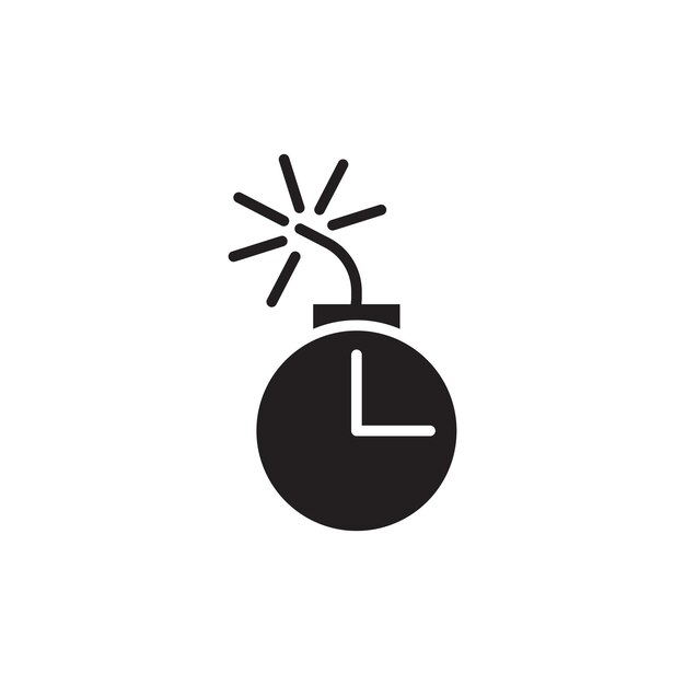 El icono de la línea de fecha límite aislado en fondo blanco