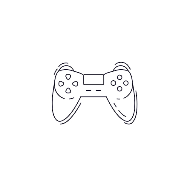 icono de línea de gamepad joystick icono de línea delgada