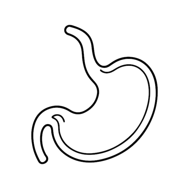Icono de línea de gastroenterología Contorno símbolo vectorial Ilustración de píxeles Perfecto trazo editable