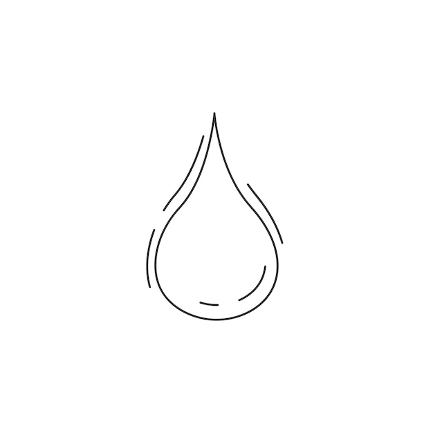 icono de línea de gota icono de linea delgada de gota de agua