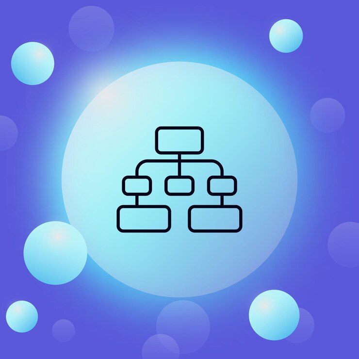 Vector icono de línea de gráfico de árbol diagrama de análisis de ingresos diagrama de carrera de crecimiento empresarial concepto infográfico estilo de morfismo de vidrio icono de línea vectorial para negocios y publicidad