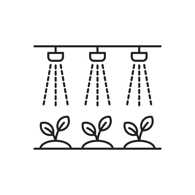 Ícono de línea de granja inteligente ícono de agricultura y agricultura inteligente o ícono de vector de signo