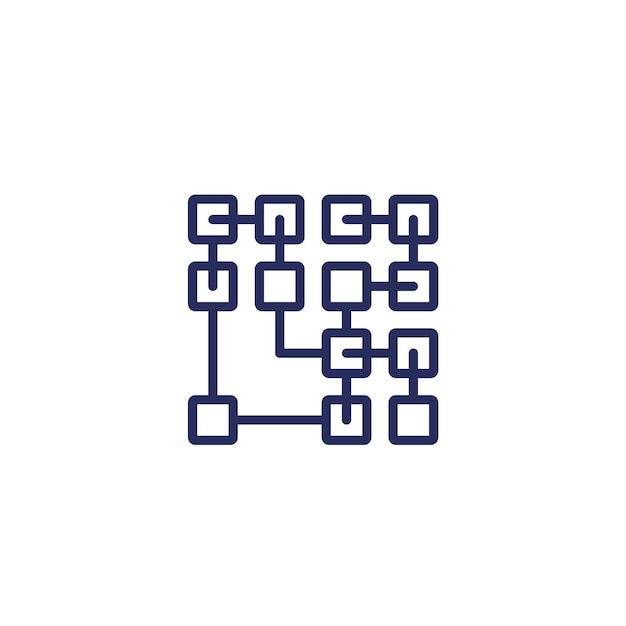icono de línea de grupos en blanco