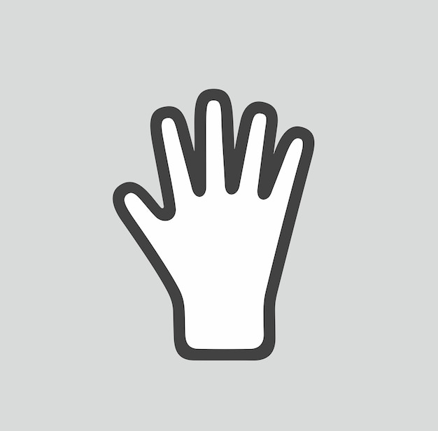 Icono de línea de guante en un fondo Ilustración vectorial
