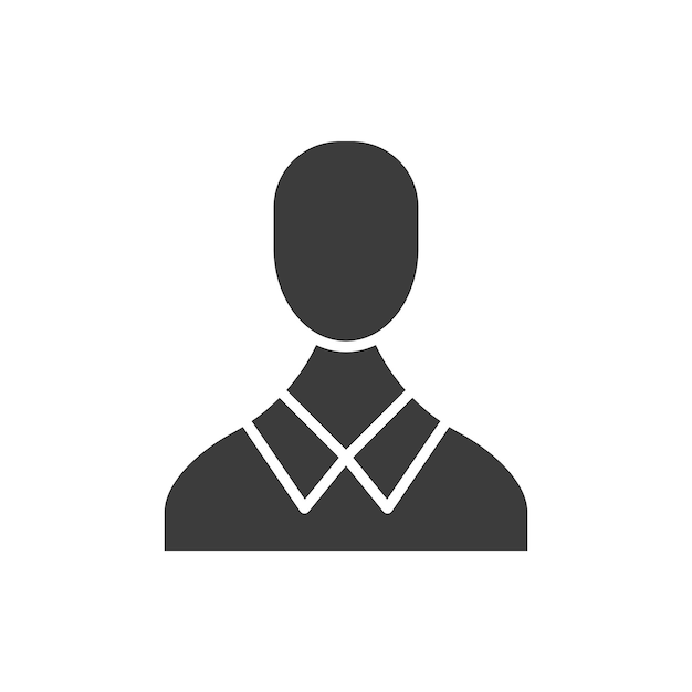 Icono de línea de hombre de negocios aislado en fondo blanco