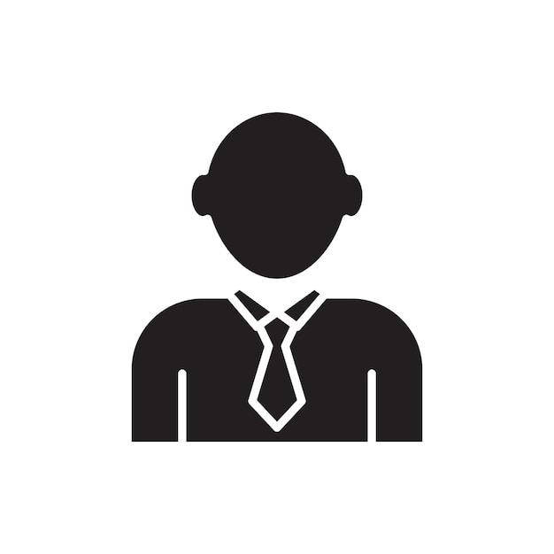 Icono de línea de hombre de negocios aislado en fondo blanco