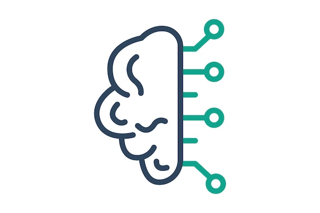 Icono de la línea de inteligencia de negocios