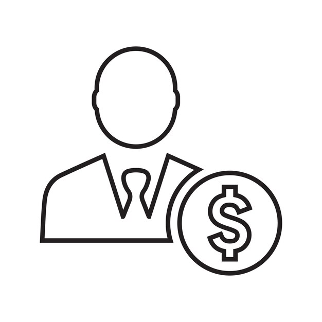 Icono de la línea de inversor Vector de contorno