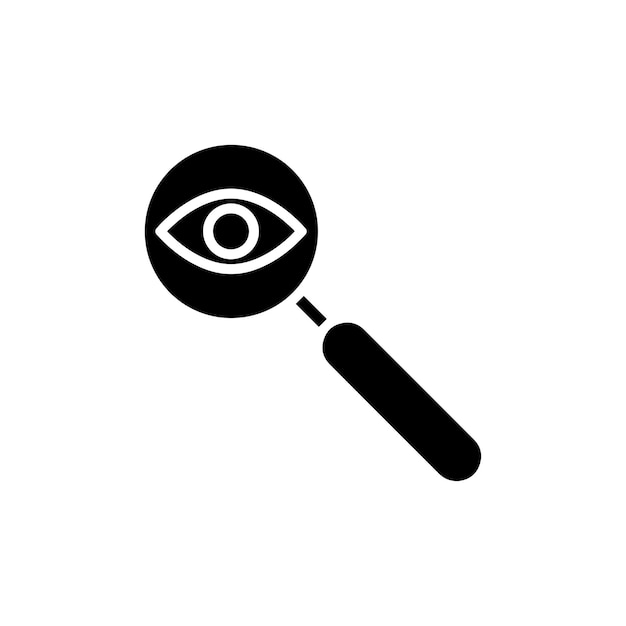 Ícono de línea de investigación aislado en fondo blanco