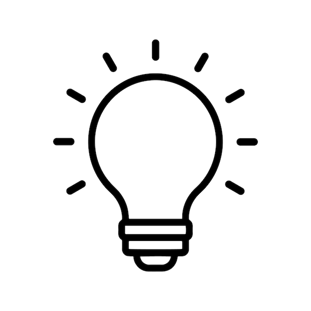 Ícono de línea de lámpara Colección de íconos de lámpara de idea Vector de stock de estilo plano