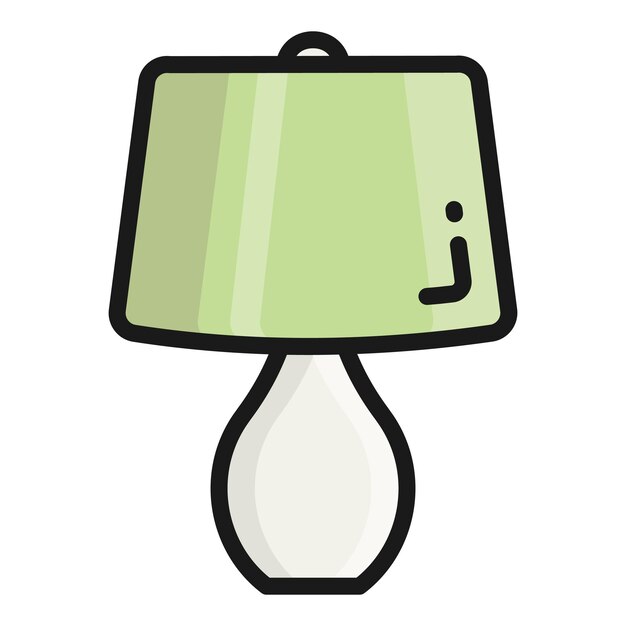 icono de línea de lámpara vectorial icono de escuela y educación