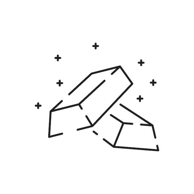 Icono de línea de lingotes de oro signo de estilo lineal para concepto móvil y diseño web Barra de oro lingote contorno vector icono Símbolo logotipo ilustración Pixel gráficos vectoriales perfectos