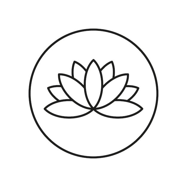 Icono de la línea del loto Ilustración vectorial EPS 10 Imagen de archivo