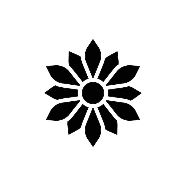 Icono de la línea de magnolia aislado en fondo blanco