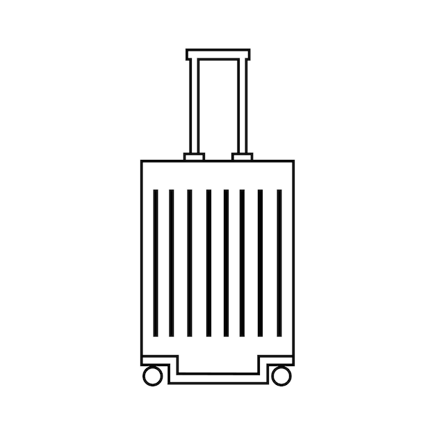 Icono de la línea de maletas de viaje
