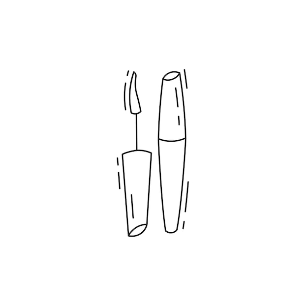 icono de línea de máscara para ojos tubo abierto de máscara icono de linea delgada