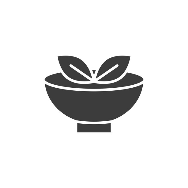 El icono de la línea de medicina herbal aislado en fondo blanco