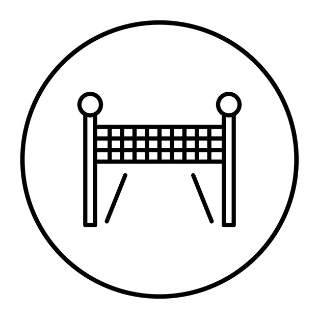 Icono de la línea de meta cruzada