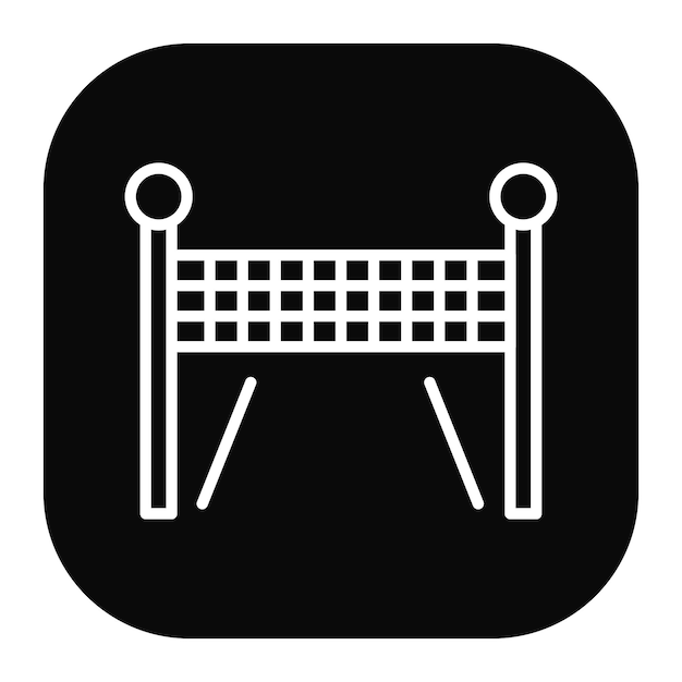 Icono de la línea de meta cruzada