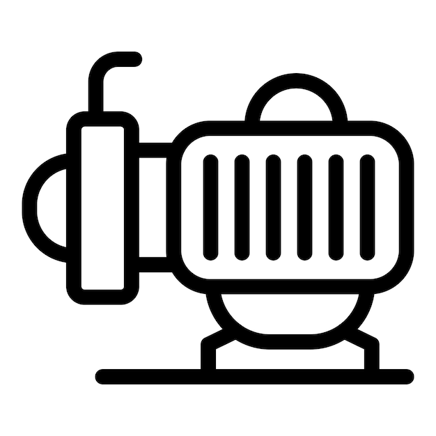 El icono de la línea de micrófonos de estudio vintage