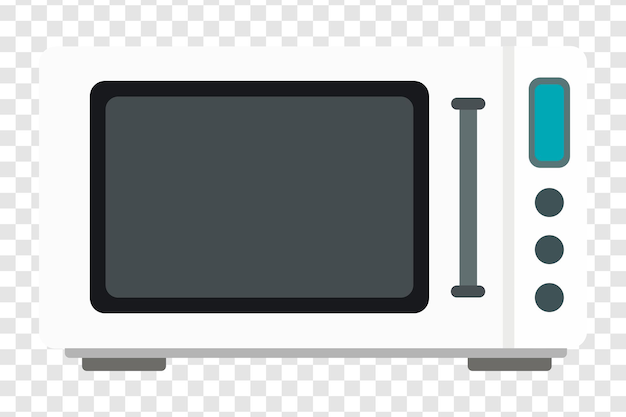 Icono de línea de microondas con botones Horno ondas de alimentos calefacción cocina calor parrilla doméstica placa de electricidad emisor electrodoméstico icono de línea vectorial para negocios y publicidad