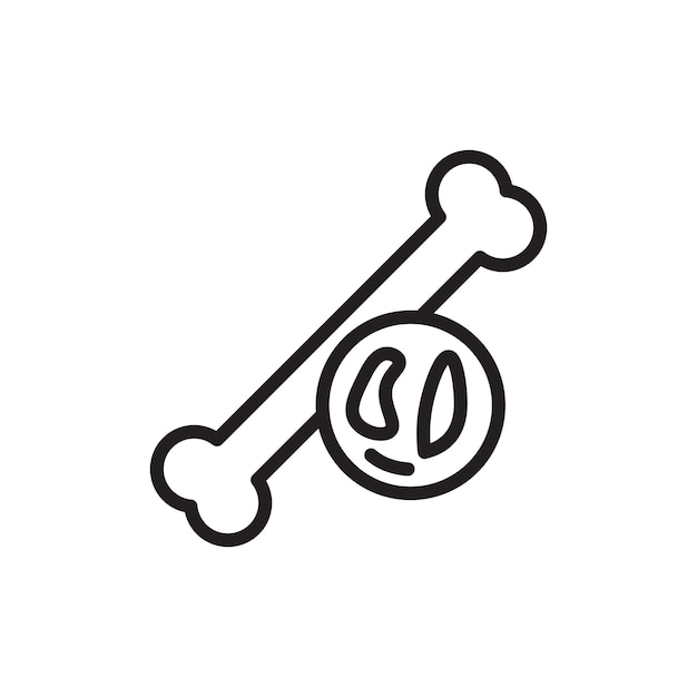 Icono de línea de mieloma múltiple aislado en fondo blanco