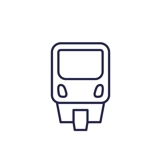 icono de línea de monorraíl tren de un solo carril