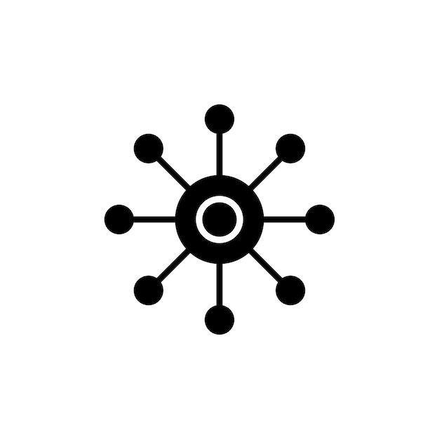 Icono de línea multicanal aislado en fondo blanco